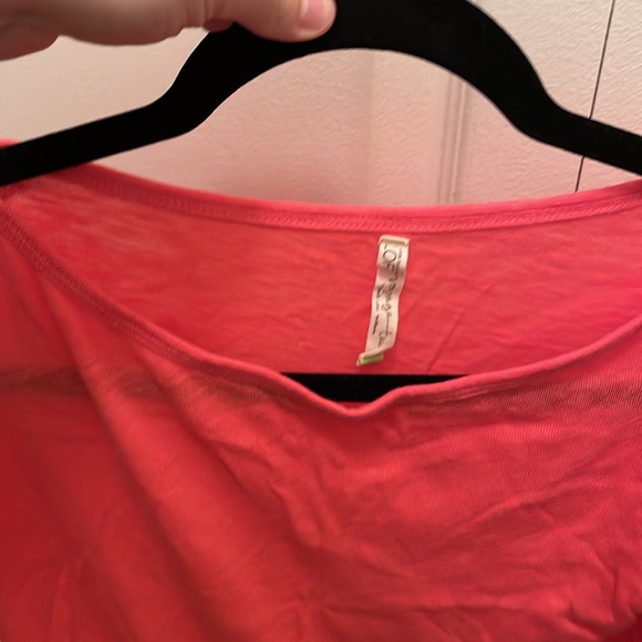 Ann Taylor Loft Coral Quarter Length Shirt - Picture 2 of 3